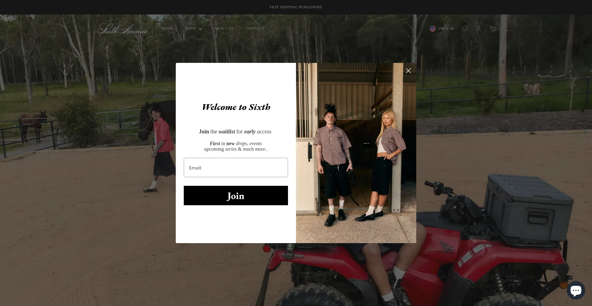 Website screenshot of Sixthavenueau.com