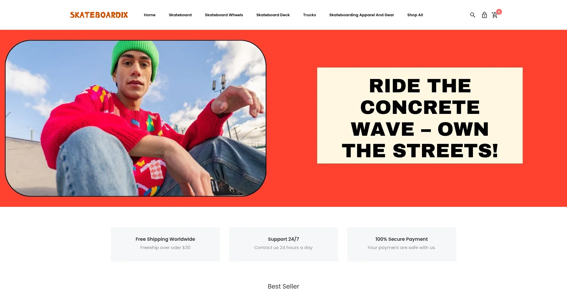 Skateboardix.com Screenshot