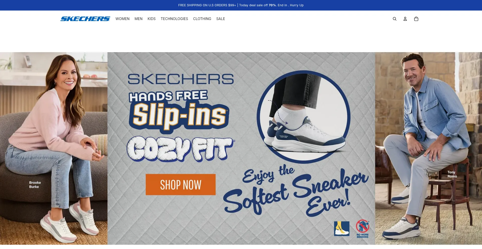 Website screenshot of Skecherstrends.com