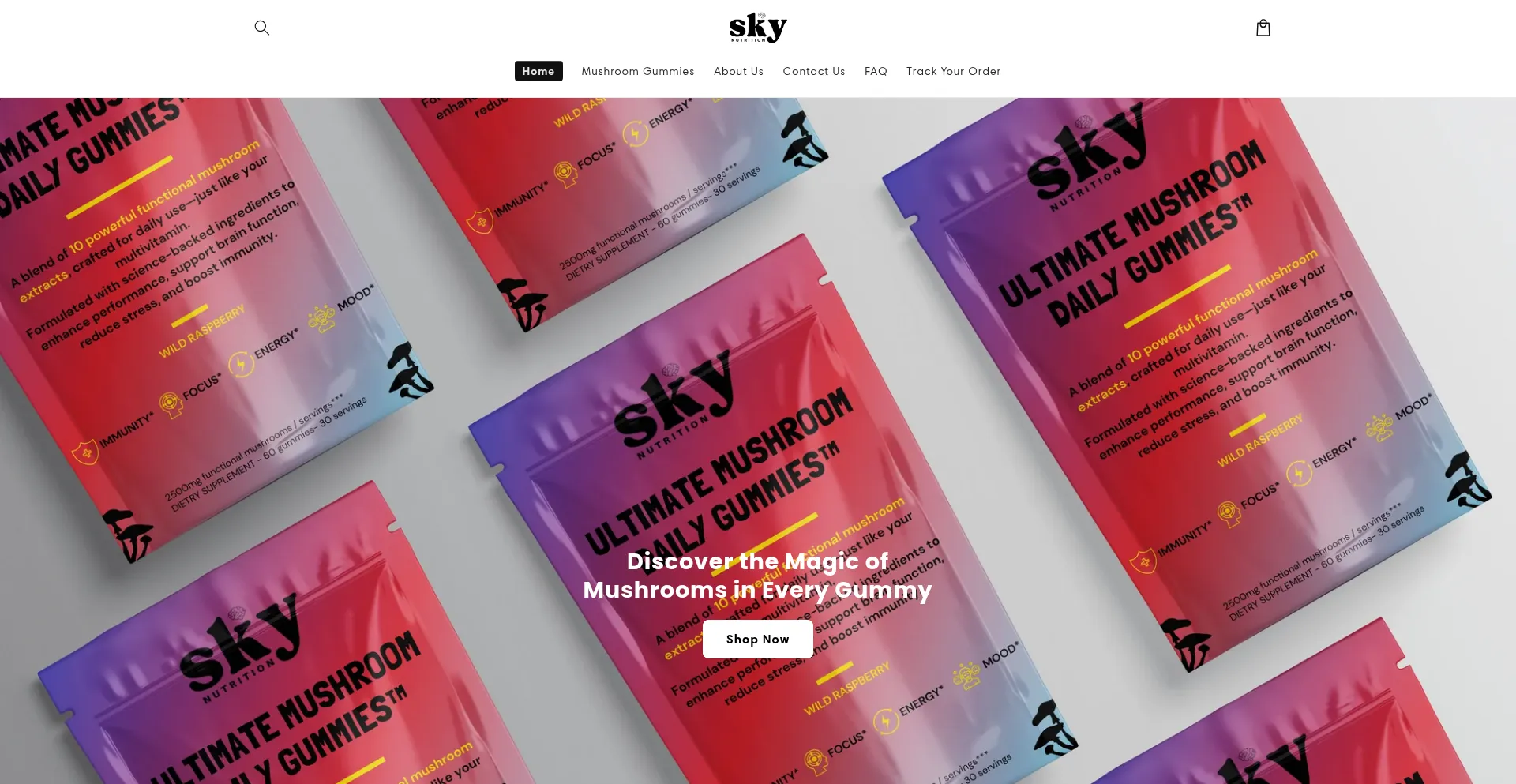 Website screenshot of Skynutrition-us.com