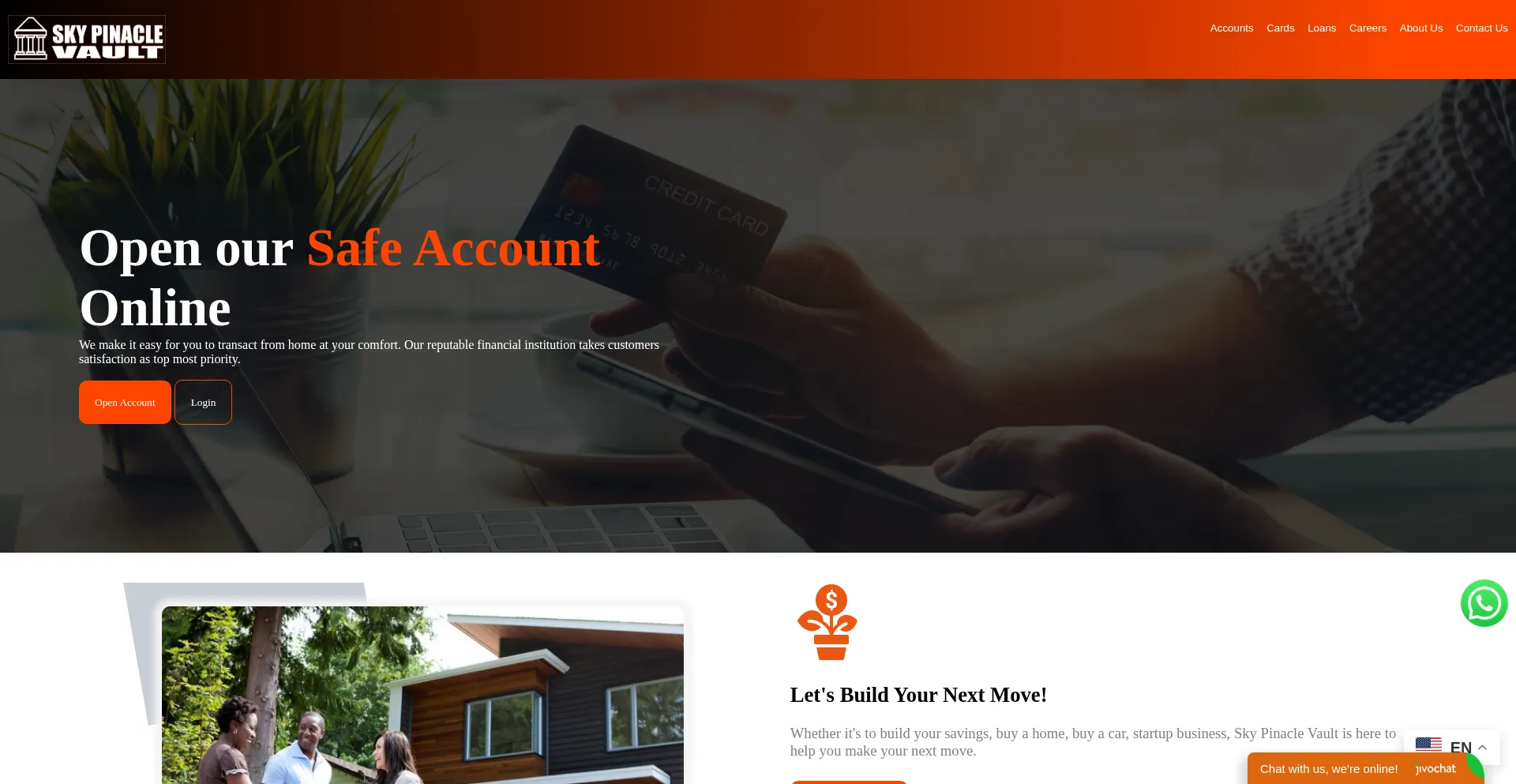 Website screenshot of Skypinacle.xyz