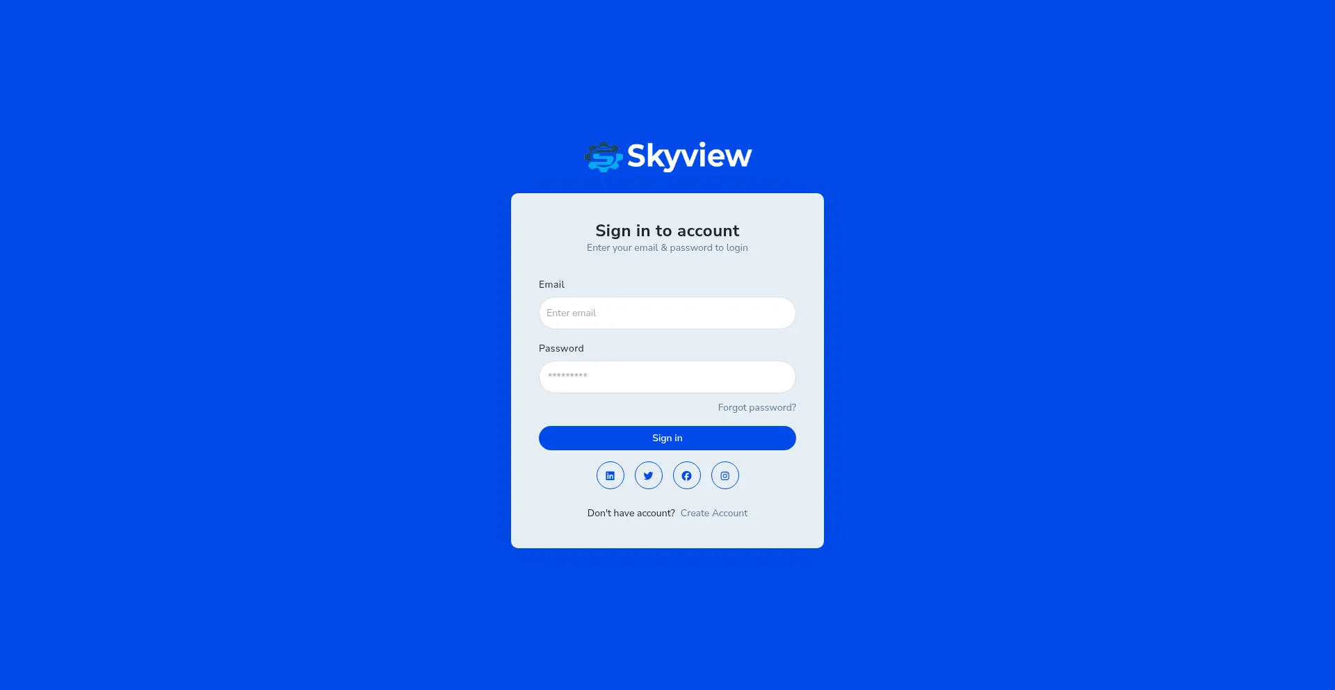 Website screenshot of Skyviewglobal.net