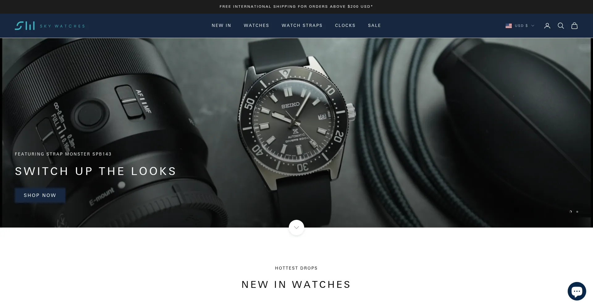 Website screenshot of Skywatches.com.sg