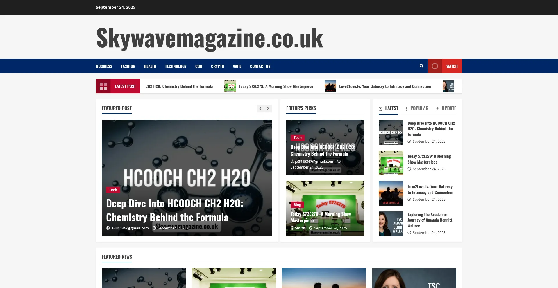 Skywavemagazine.co.uk Screenshot