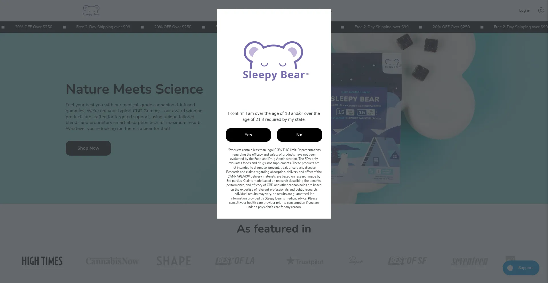 Sleepybeargummies.com é Seguro e Confiável?