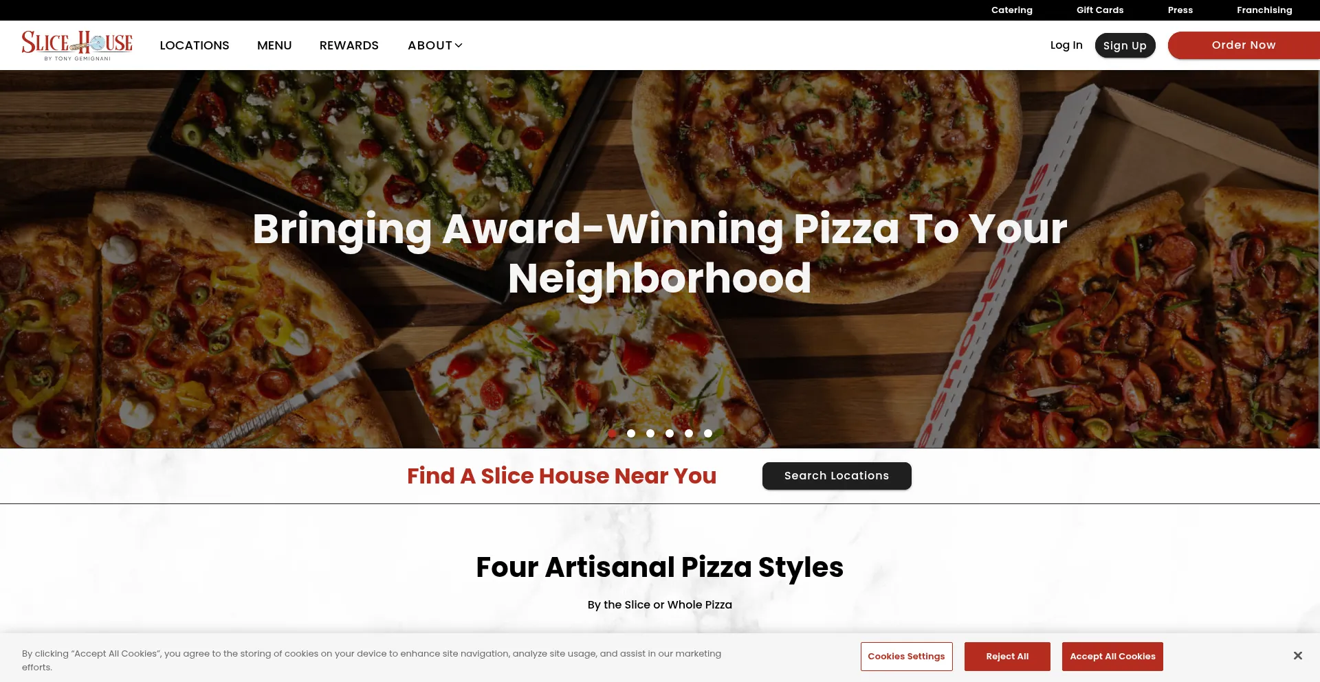 Website screenshot of Slicehouse.com