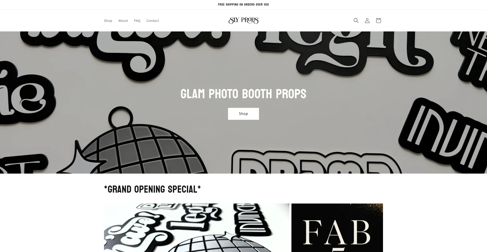 Website screenshot of Slyprops.shop