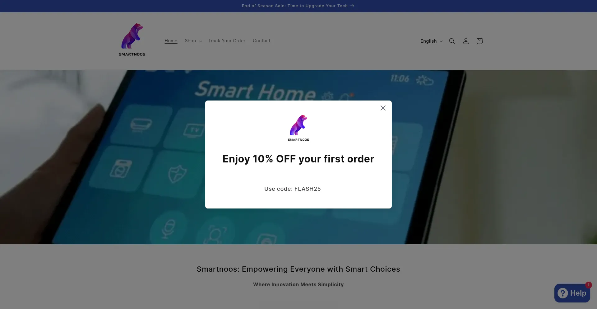 Website screenshot of Smartnoos.com