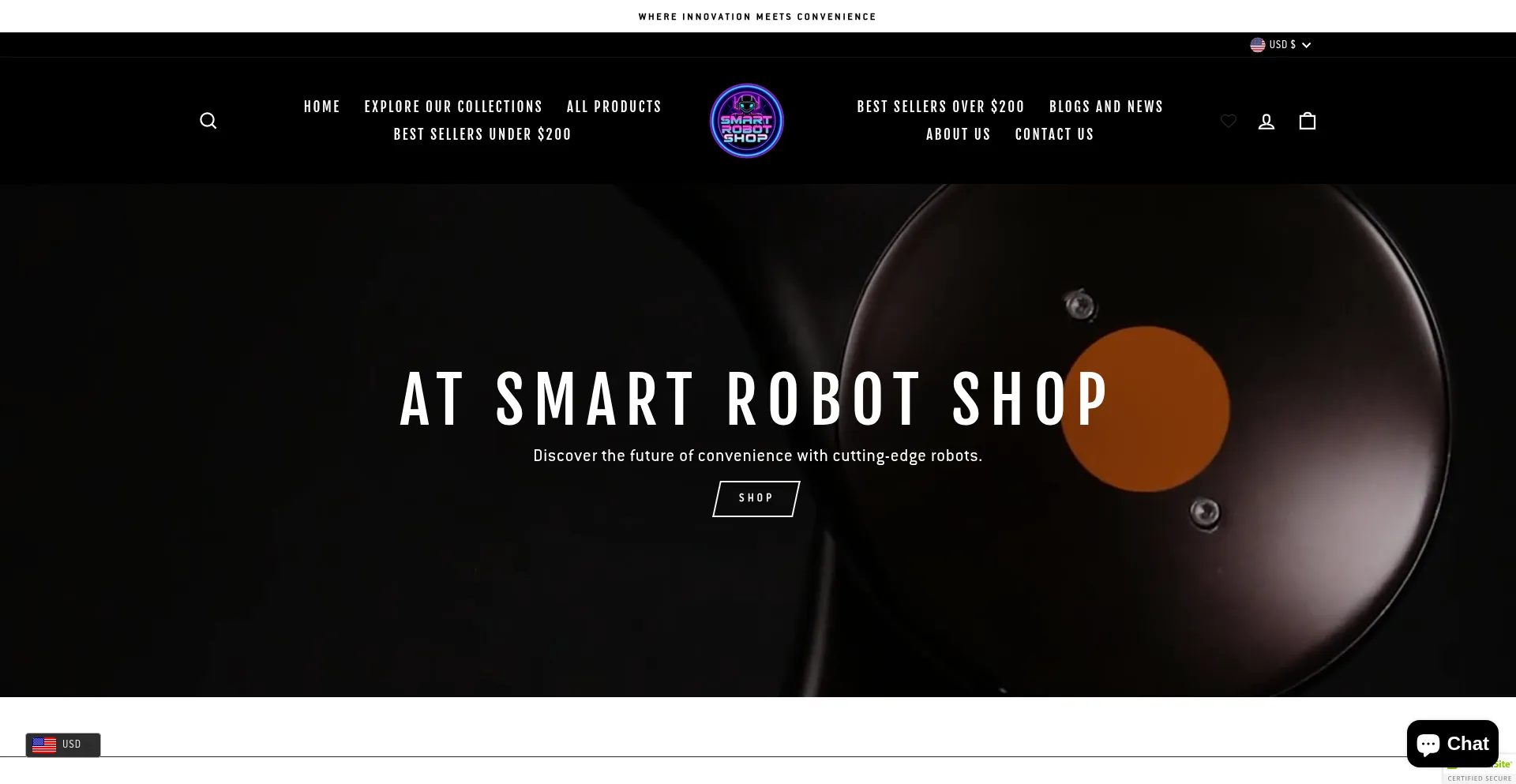 Website screenshot of Smartrobotshop.com