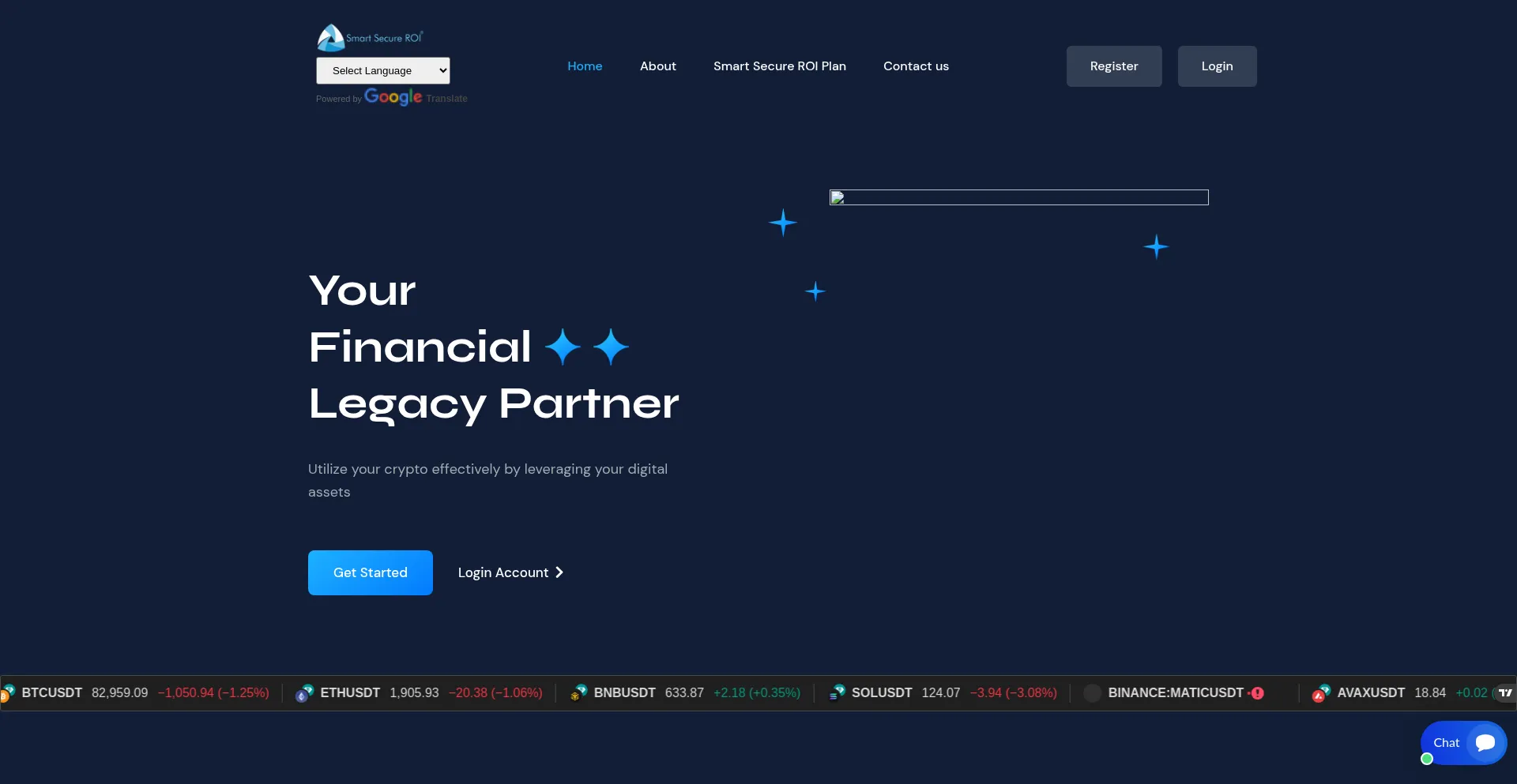 Website screenshot of Smartsecureroi.com