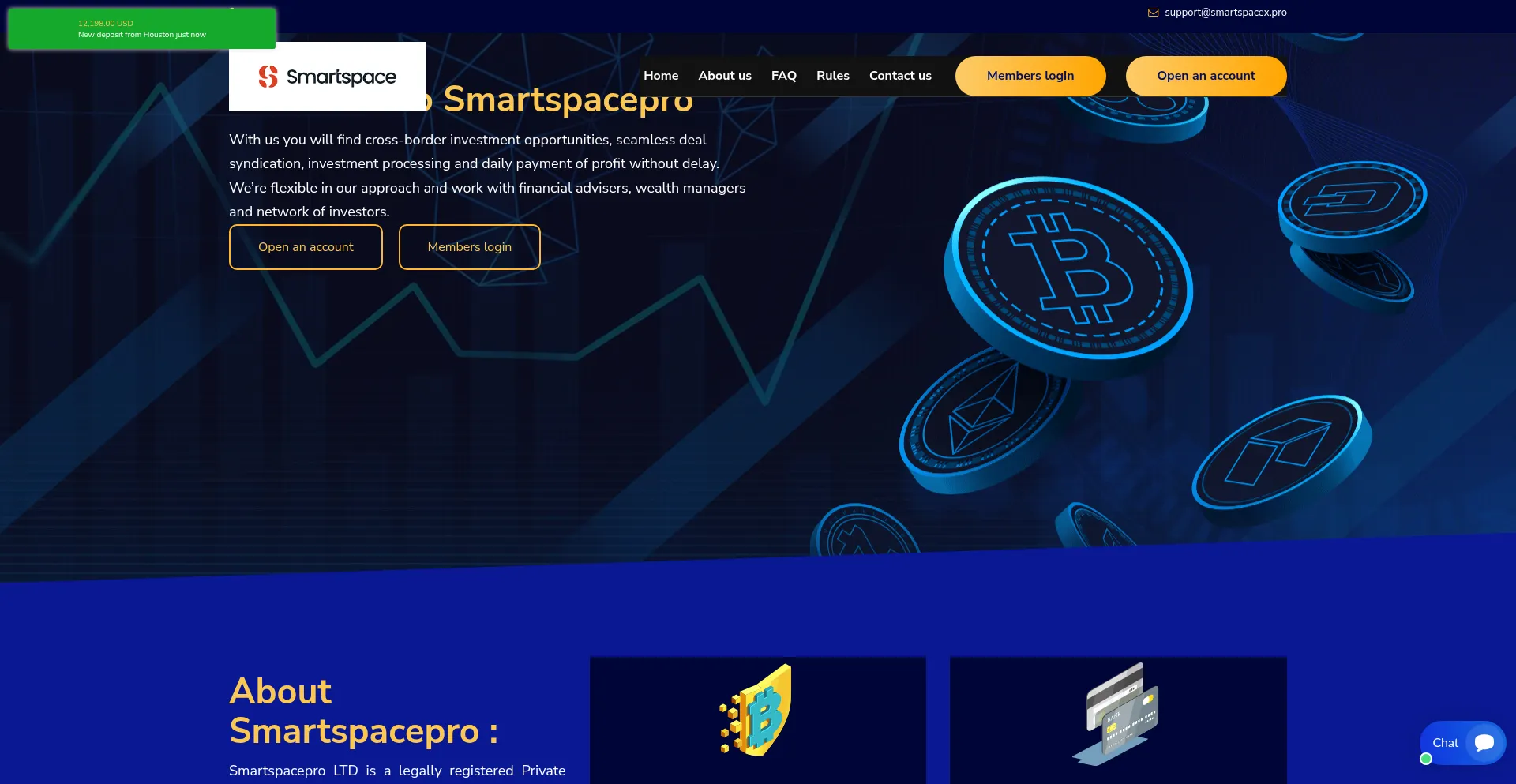 Website screenshot of Smartspacex.pro