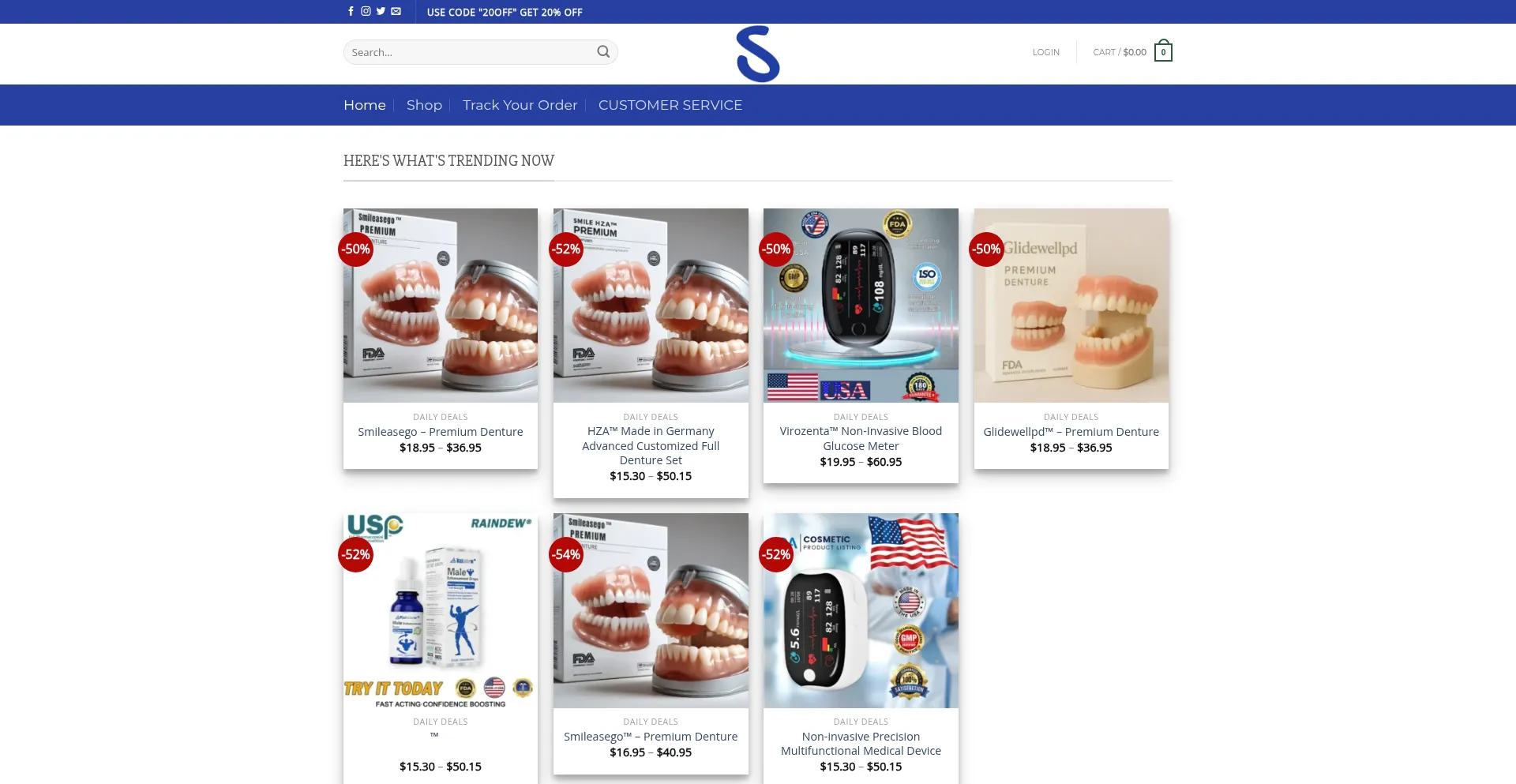 Website screenshot of Smileaego.com
