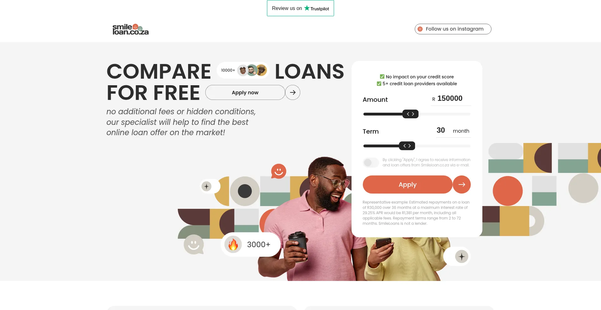 Smileloan.co.za Screenshot