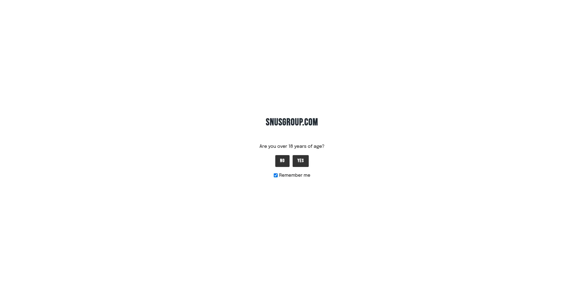 Website screenshot of Snusgroup.com