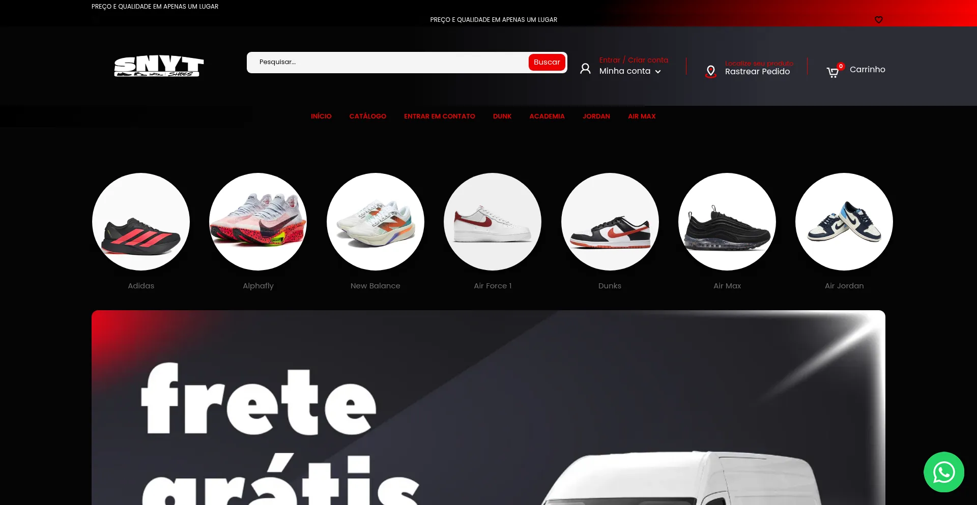 Website screenshot of Snytshoes.shop