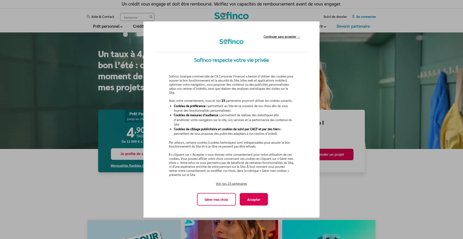Website screenshot of So.mailx4.fr