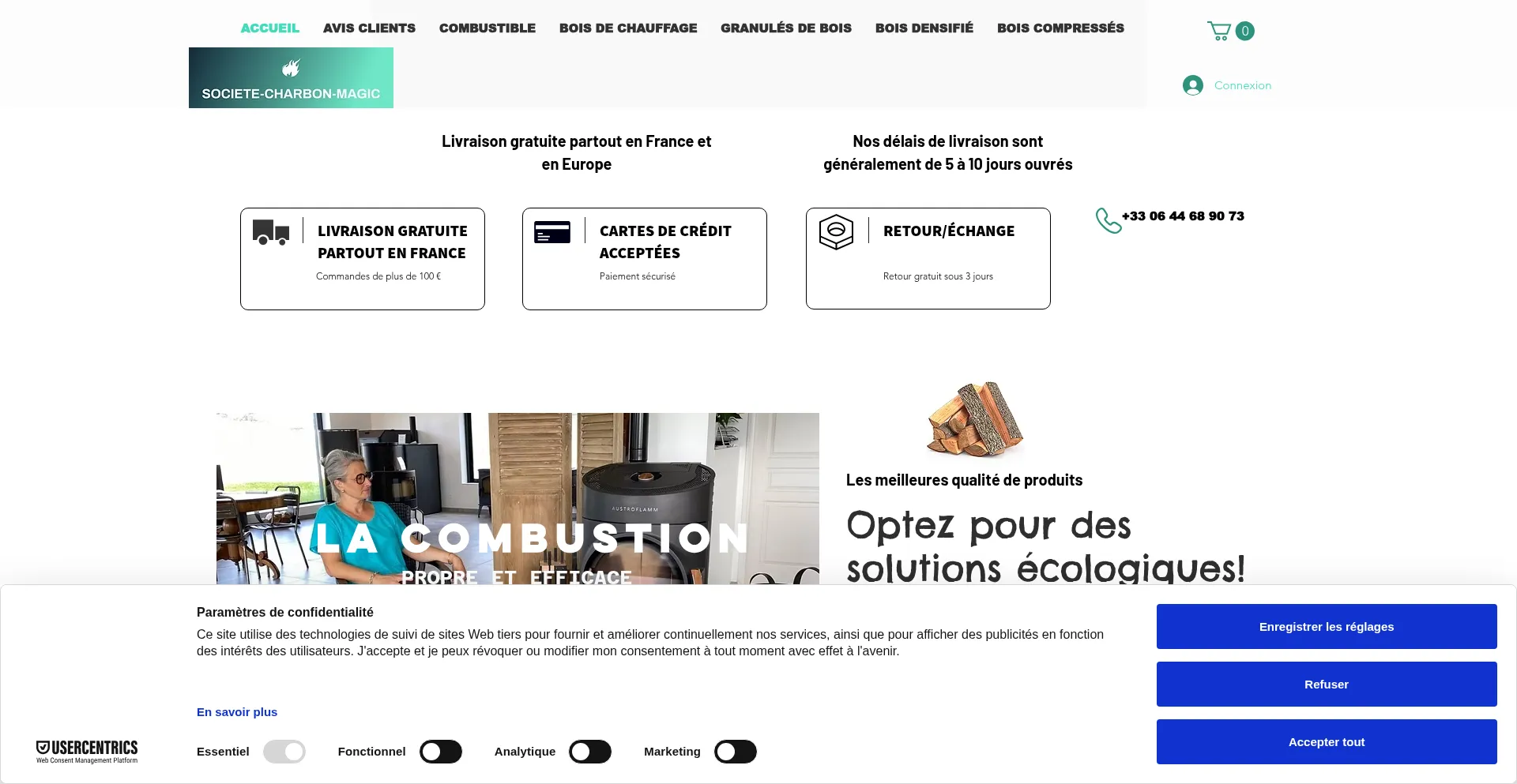 Website screenshot of Societe-charbonmagic.com