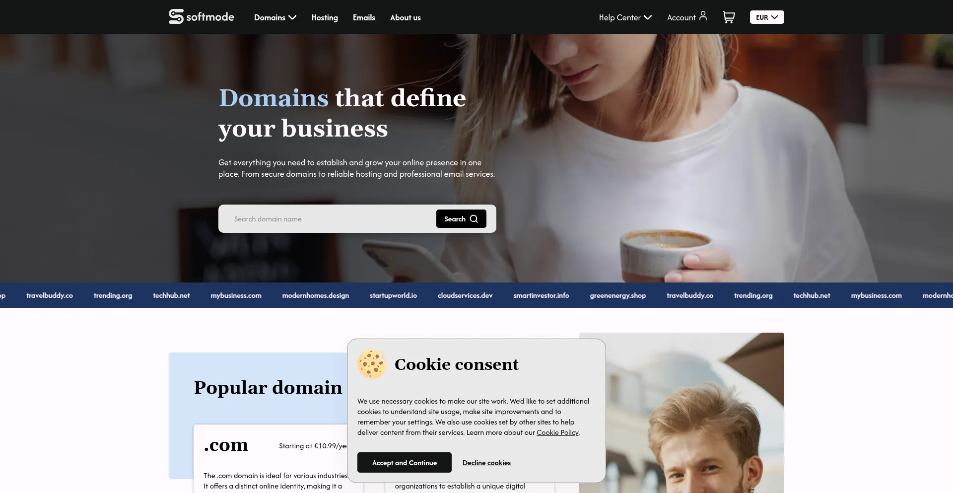 Website screenshot of Softmode.space