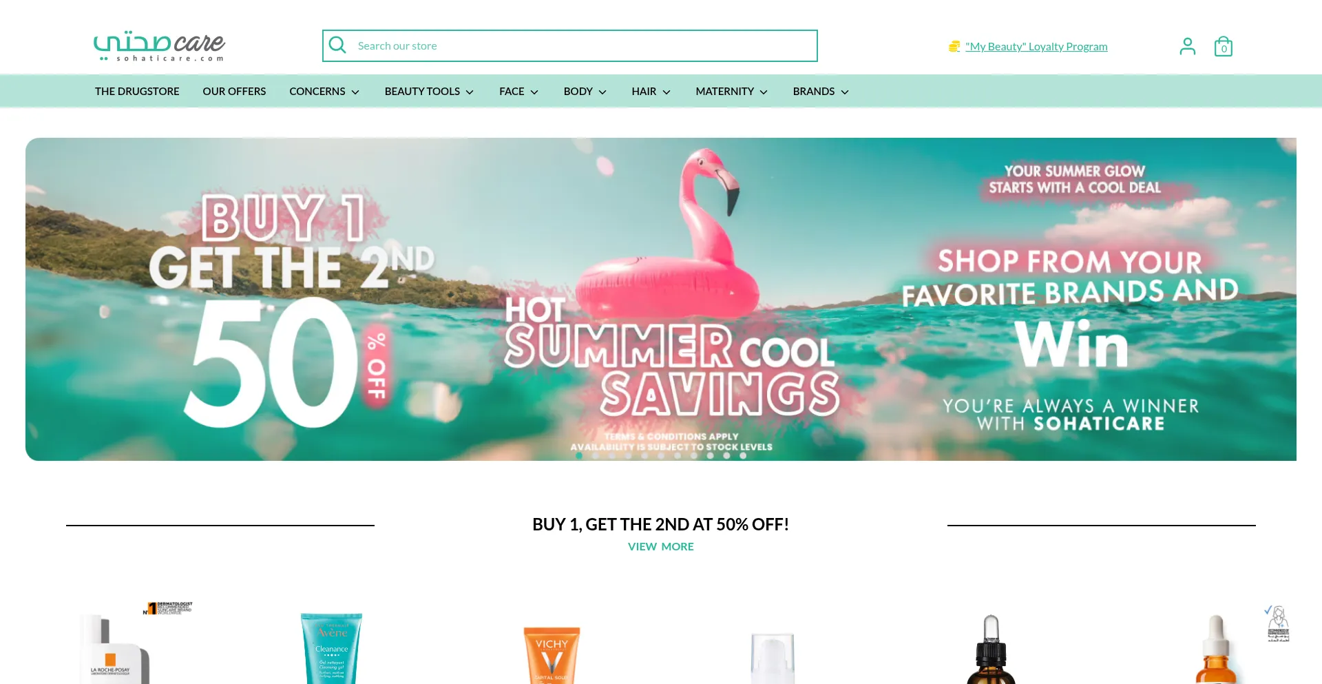 Website screenshot of Sohaticare.com