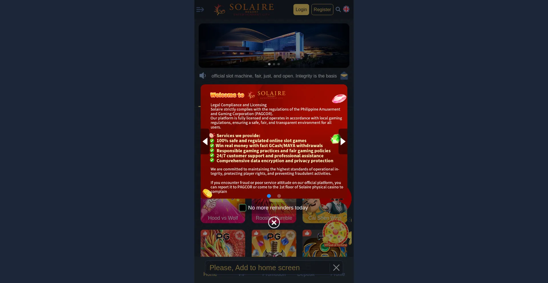 Website screenshot of Solairerofficial.com