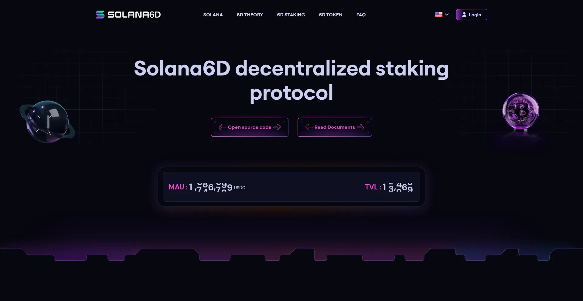 Website screenshot of Solana6d.com
