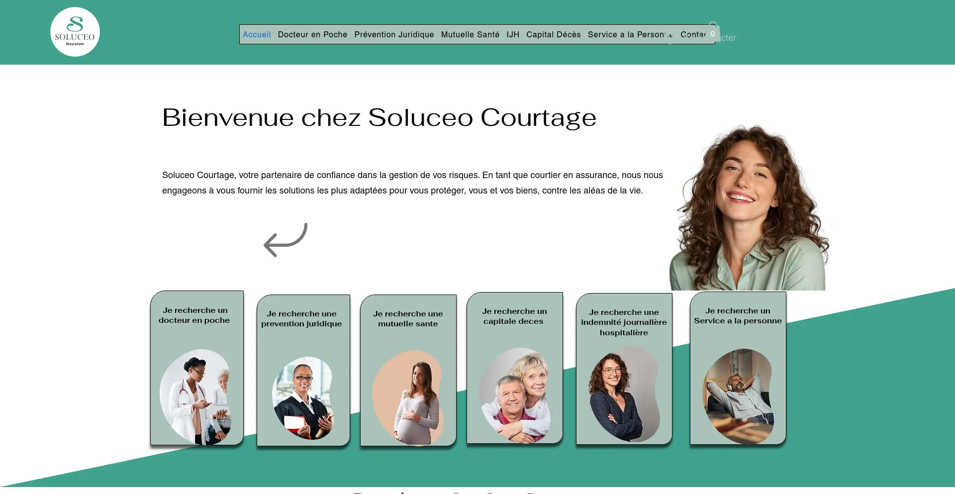 Website screenshot of Soluceo-courtage.com