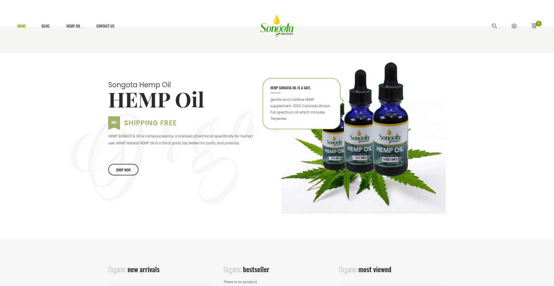 Website screenshot of Songota.com
