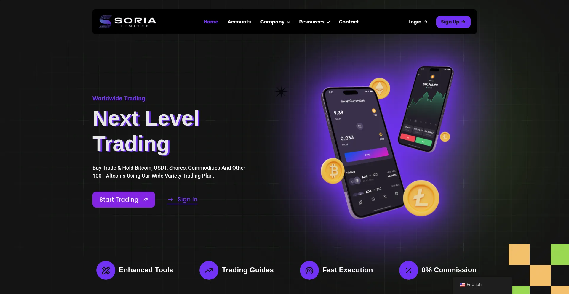 Website screenshot of Sorialimited.com