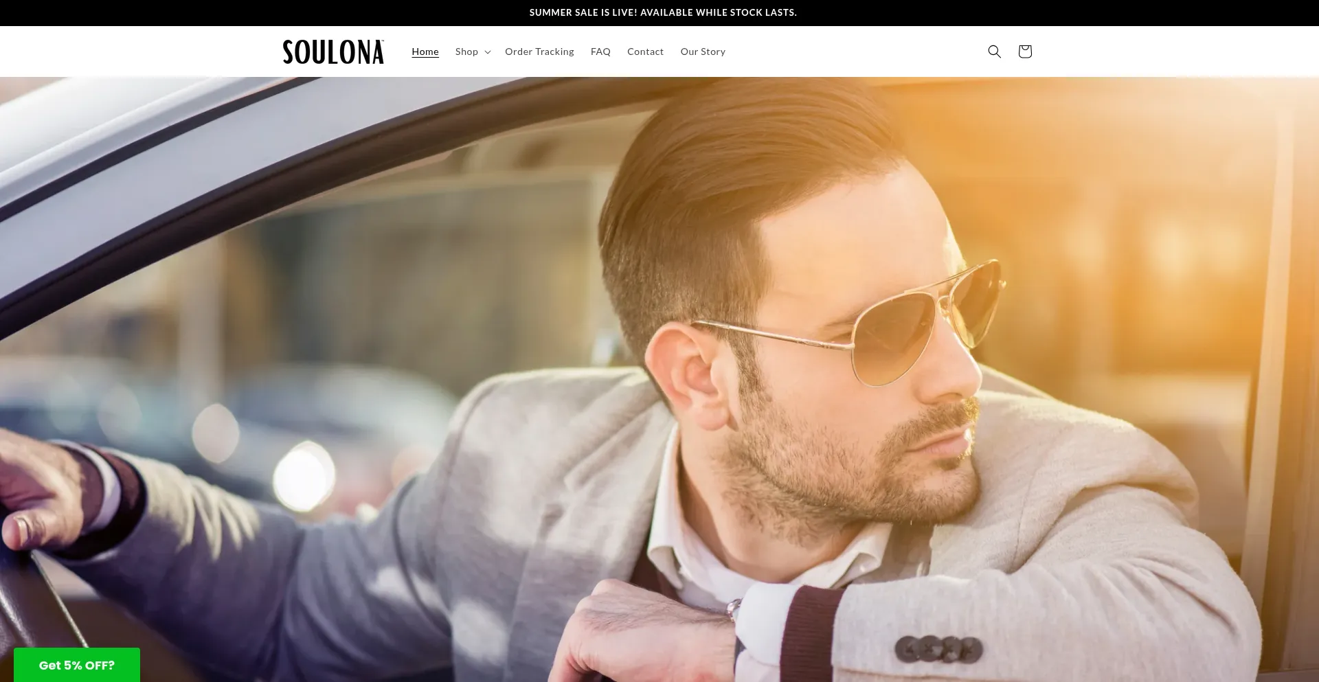 Website screenshot of Soulona.com