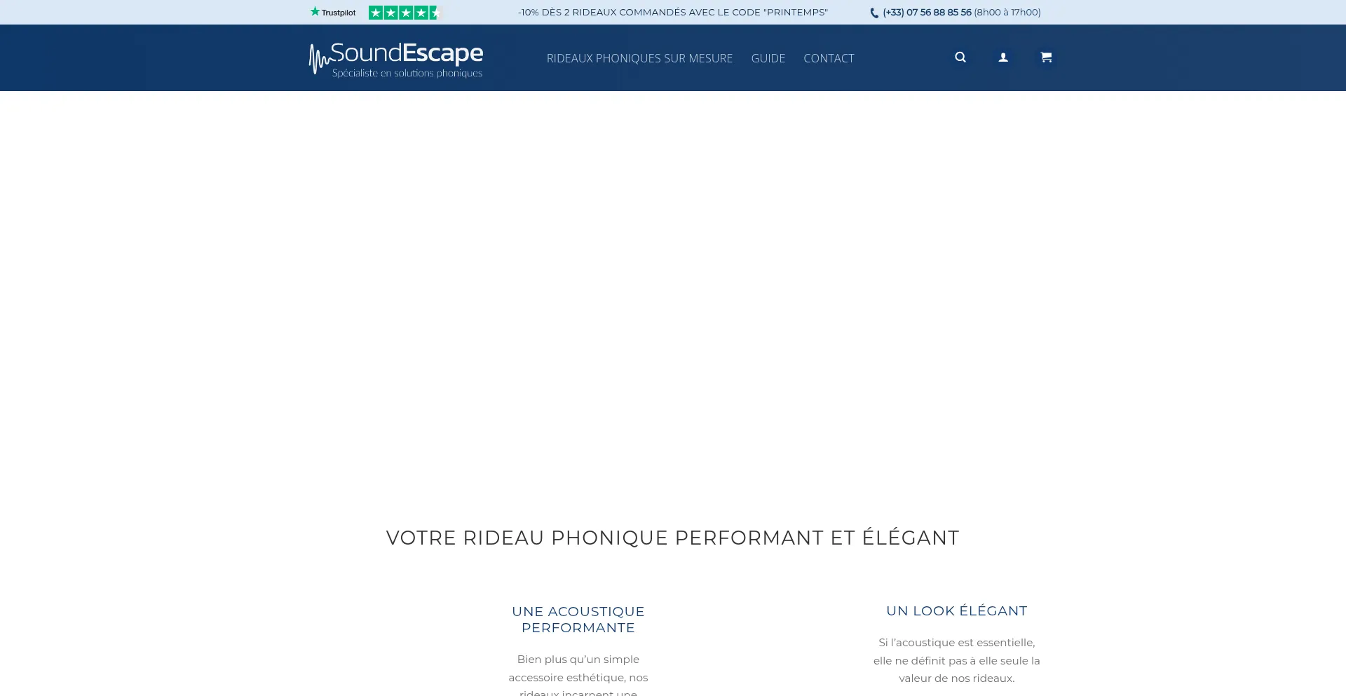 Website screenshot of Sound-escape.co