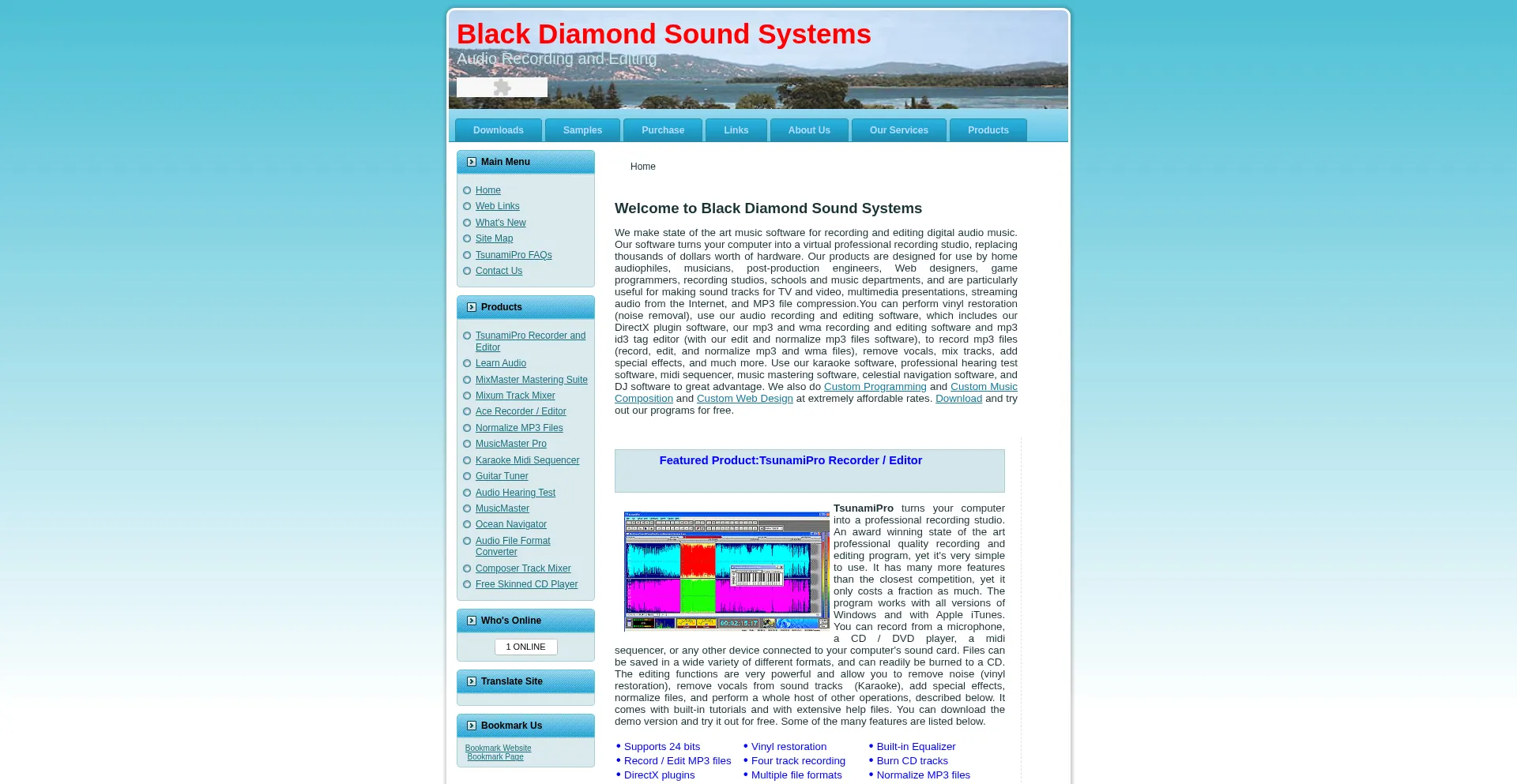 Website screenshot of Soundlabs.com