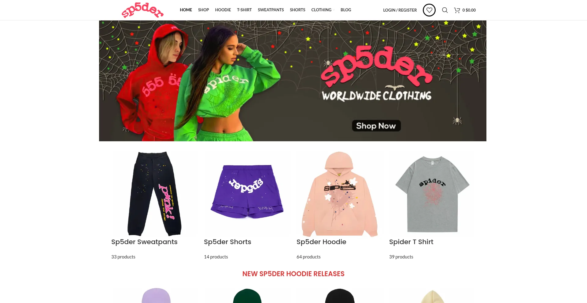 Website screenshot of Sp5derglobal.com