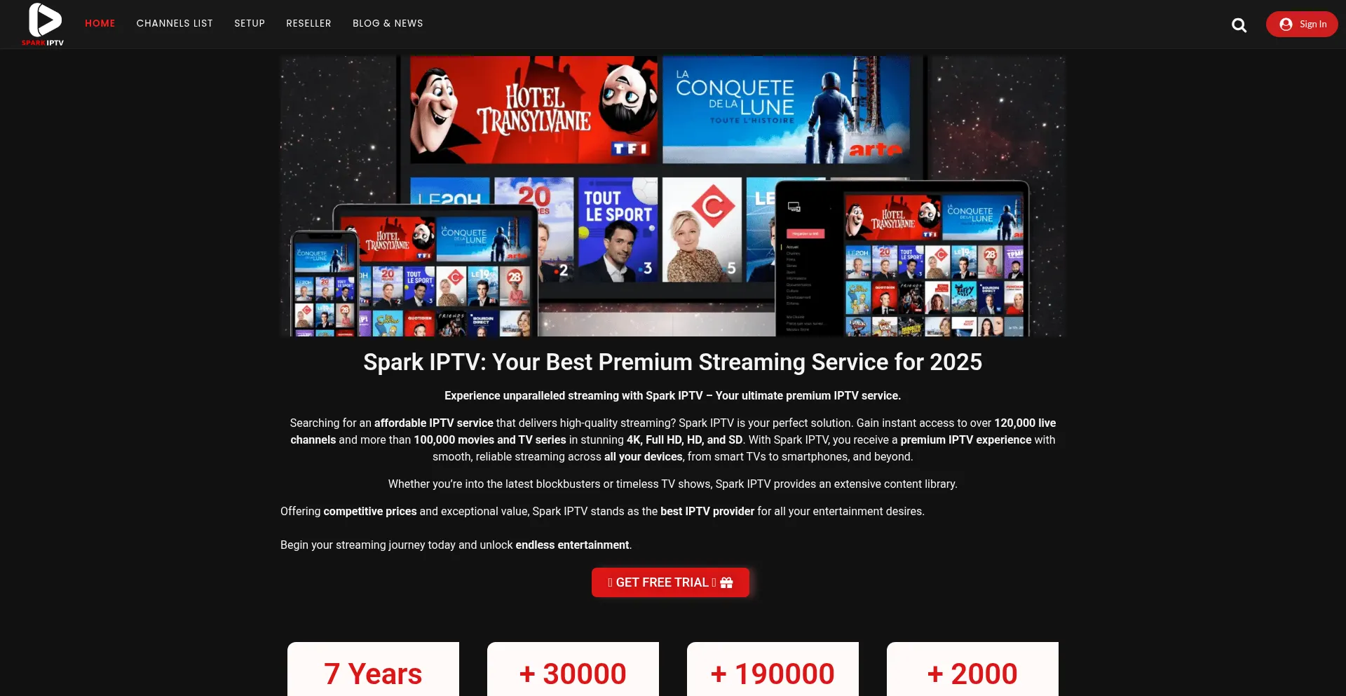 Sparkiptv.online Screenshot