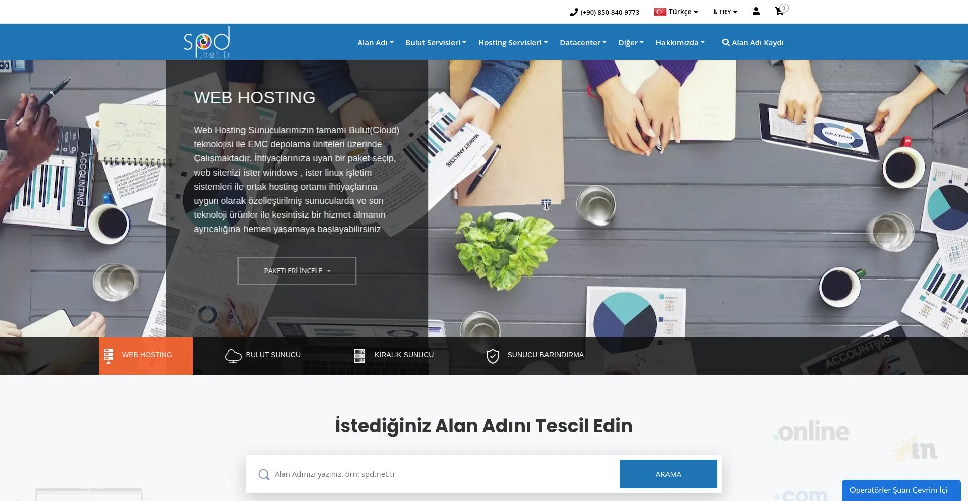 Website screenshot of Spd.net.tr