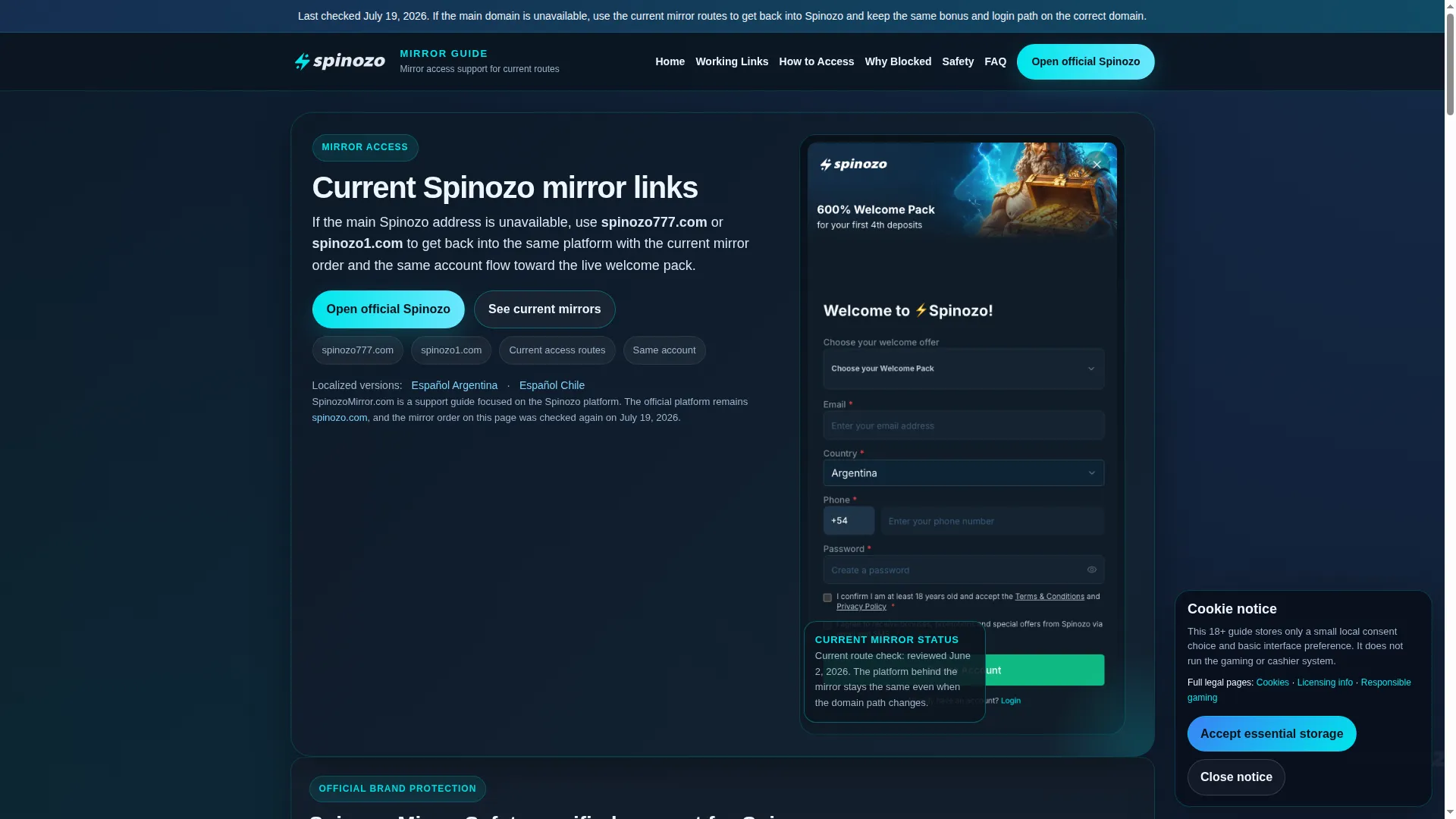 Spinozomirror.com