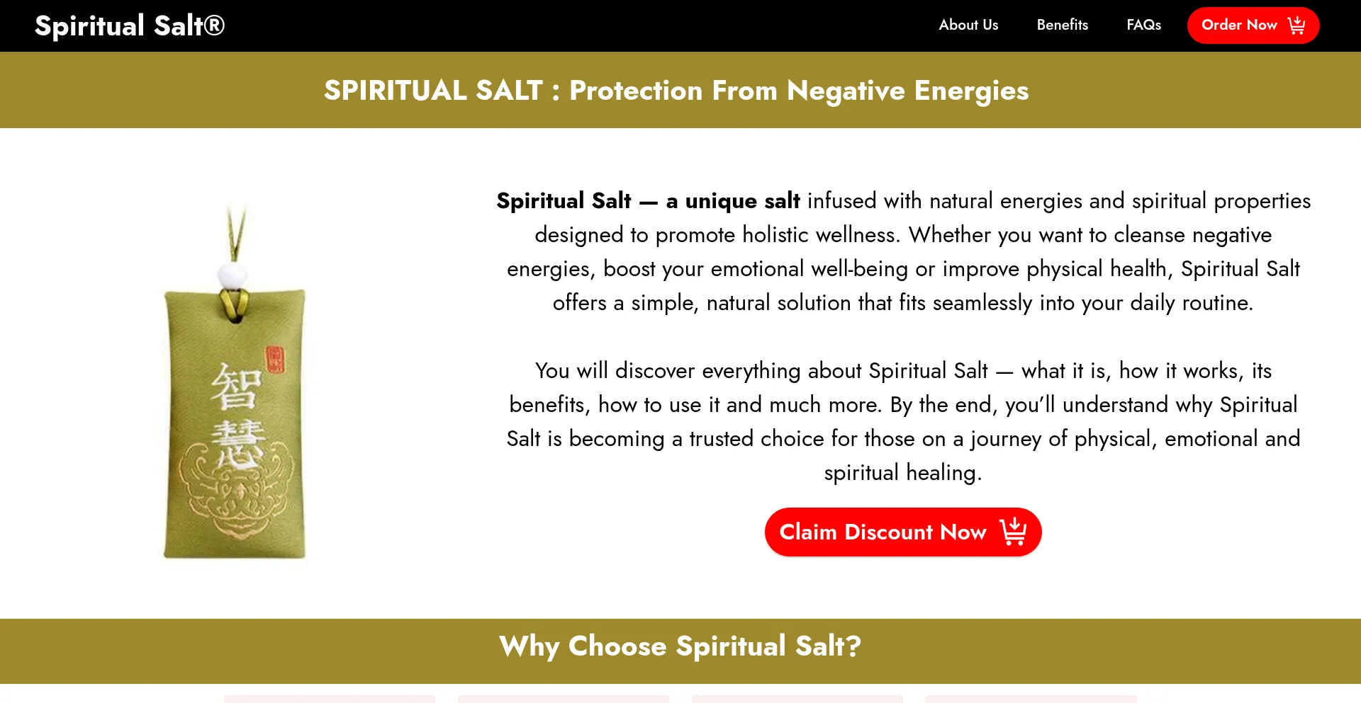Website screenshot of Spritualsalt.com
