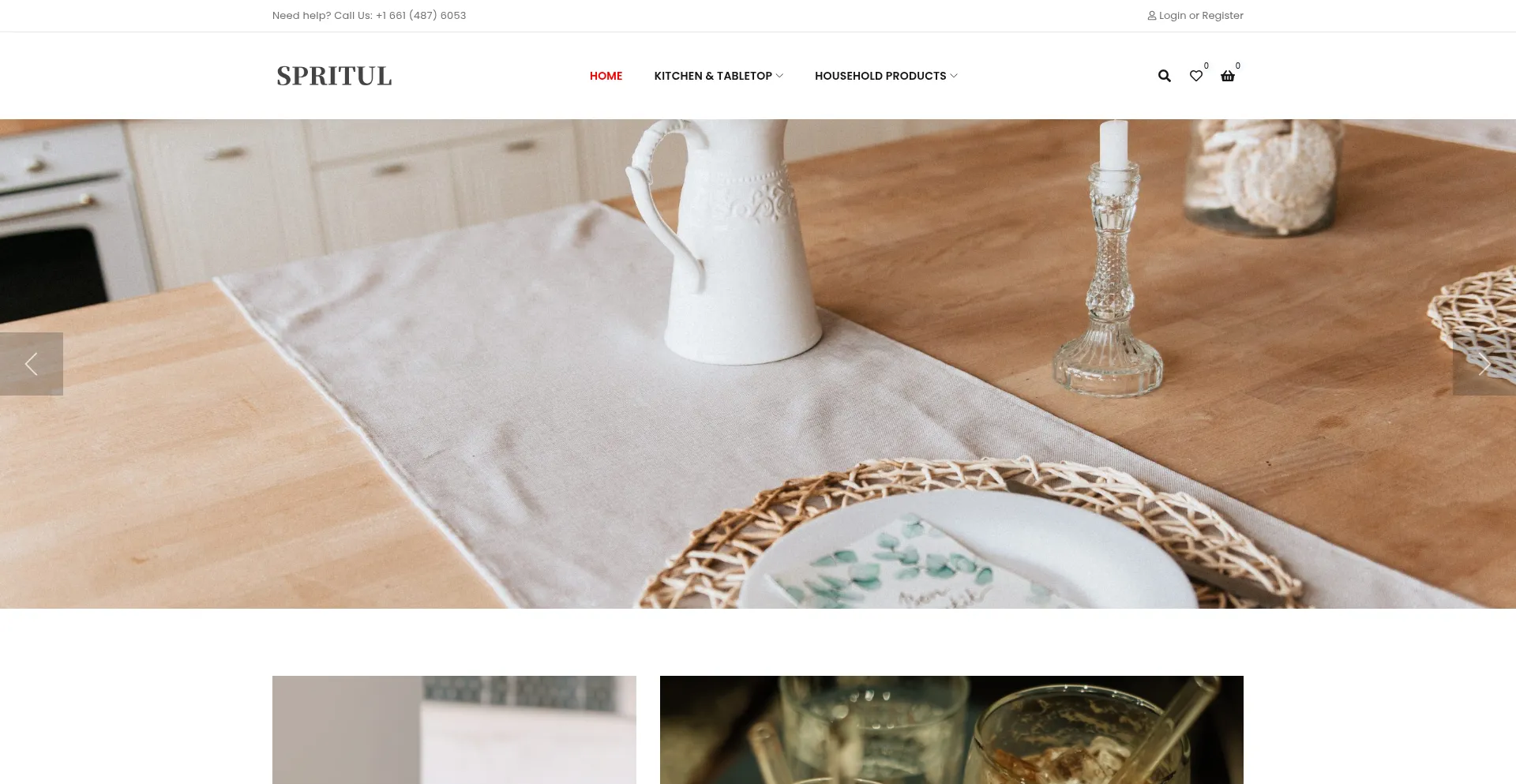 Website screenshot of Spritul.com