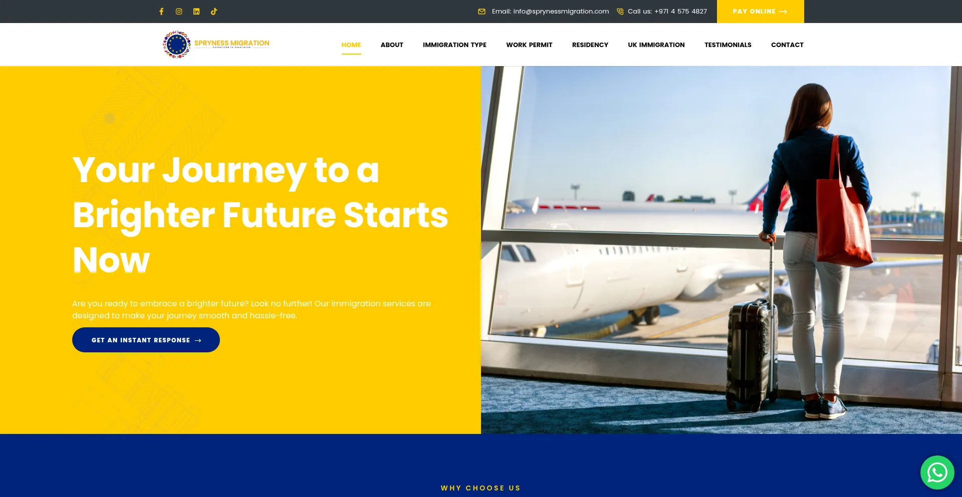 Sprynessmigration.com Screenshot