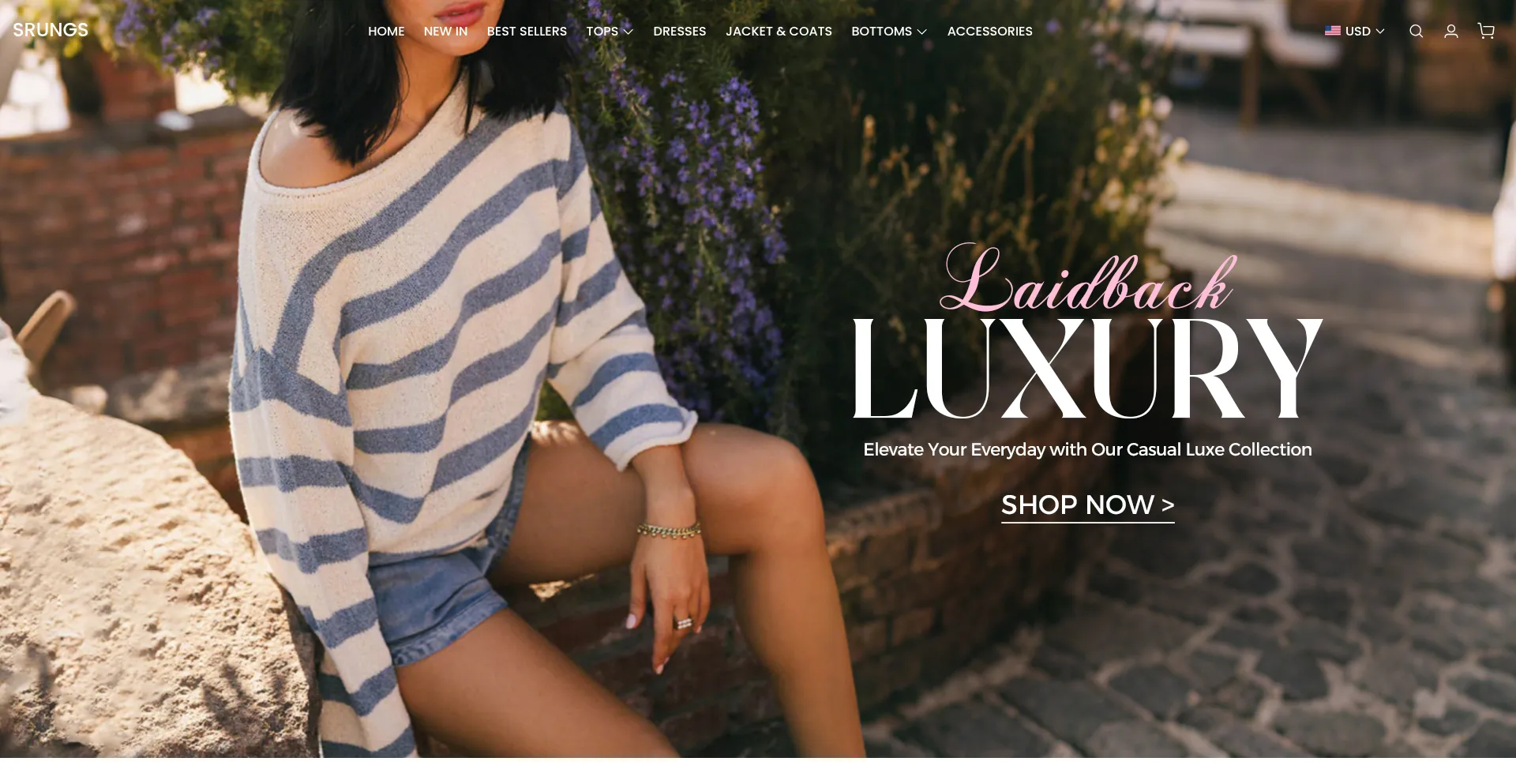 Website screenshot of Srungs.com