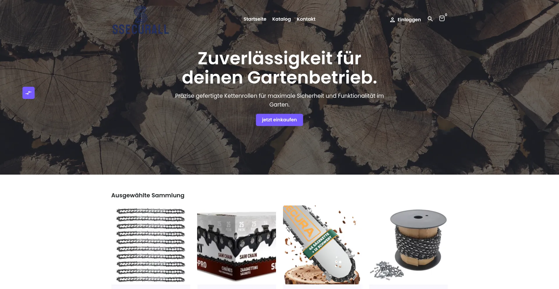 Website screenshot of Ssecurall.myshopify.com