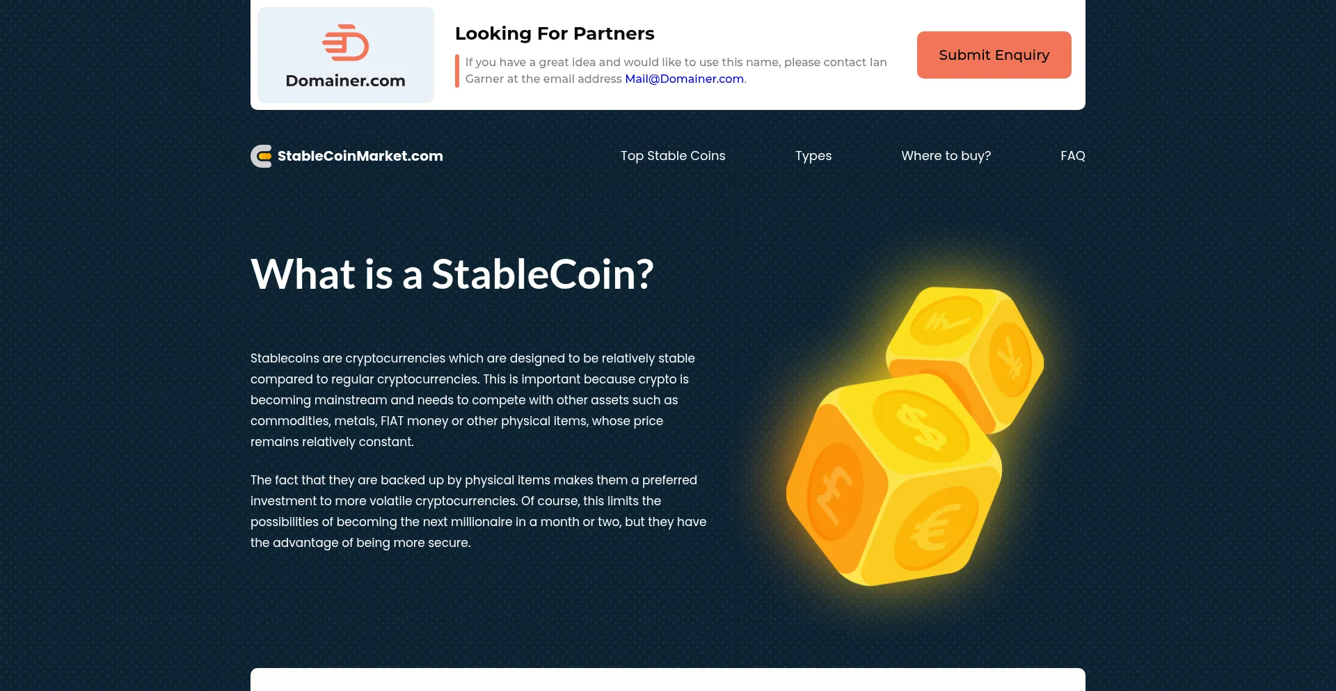 Stablecoinmarket.com é Seguro e Confiável?