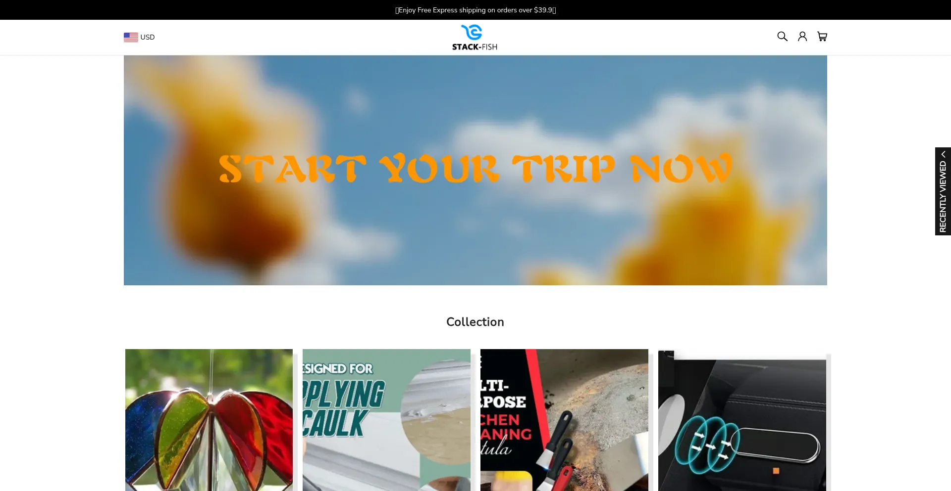 Website screenshot of Stack-fish.com