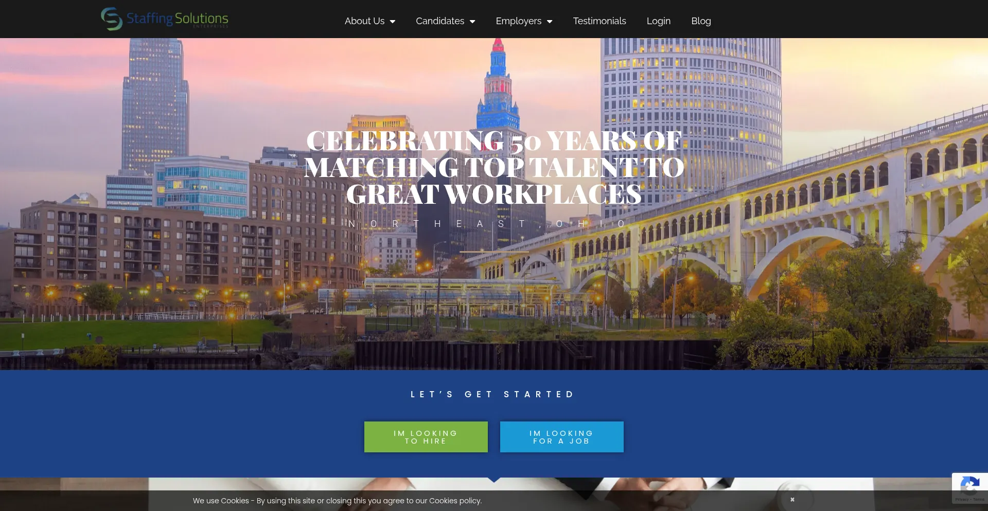 Website screenshot of Staffingsolutionsenterprises.com
