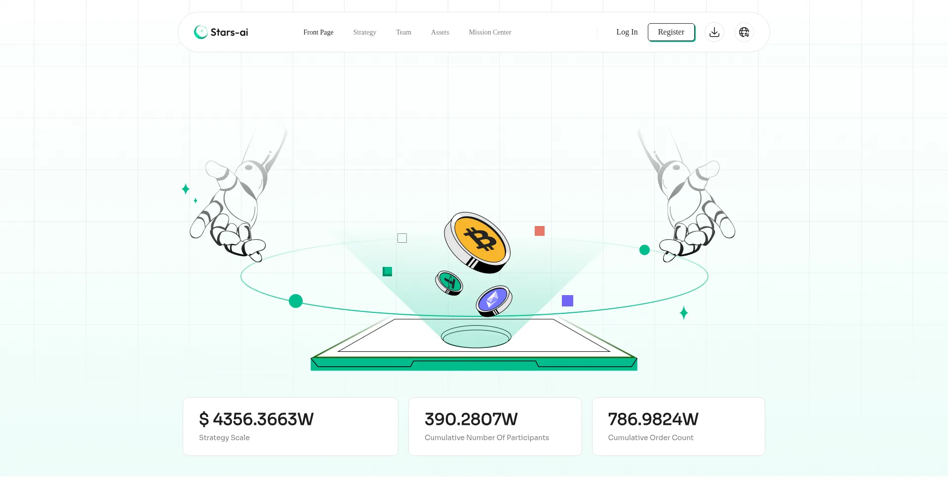 Website screenshot of Stars-ai.xyz