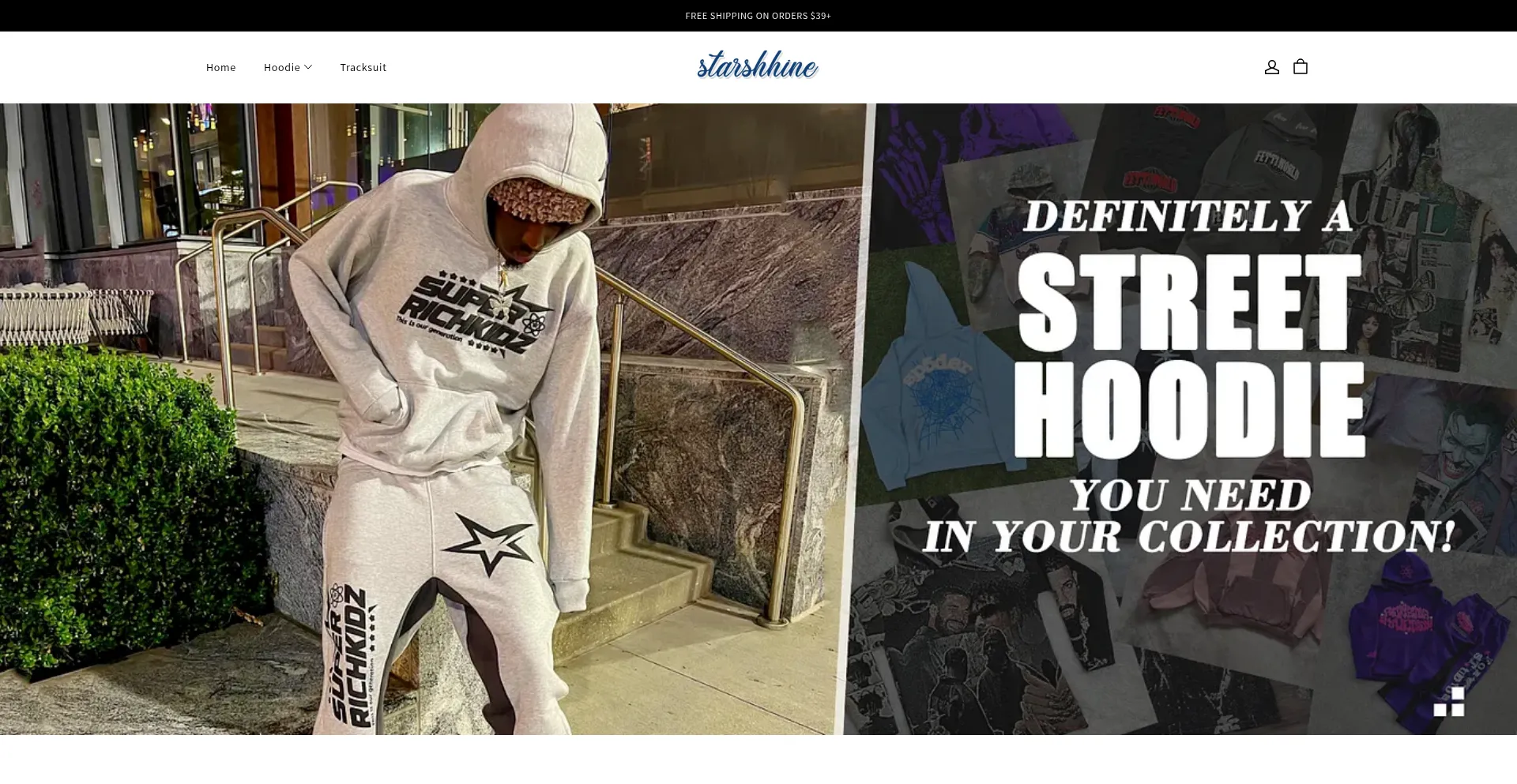 Website screenshot of Starshhine.com