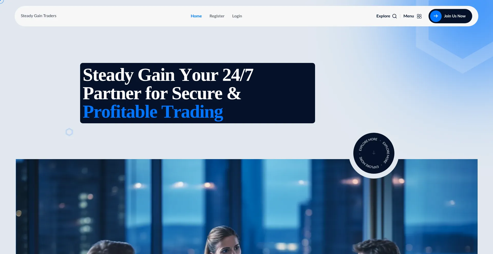 Steadygain.live Screenshot