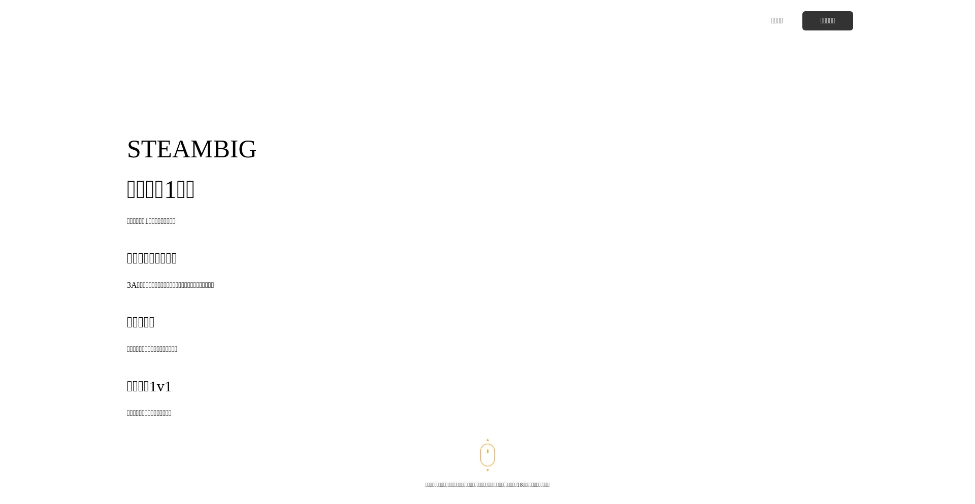Website screenshot of Steambig.com