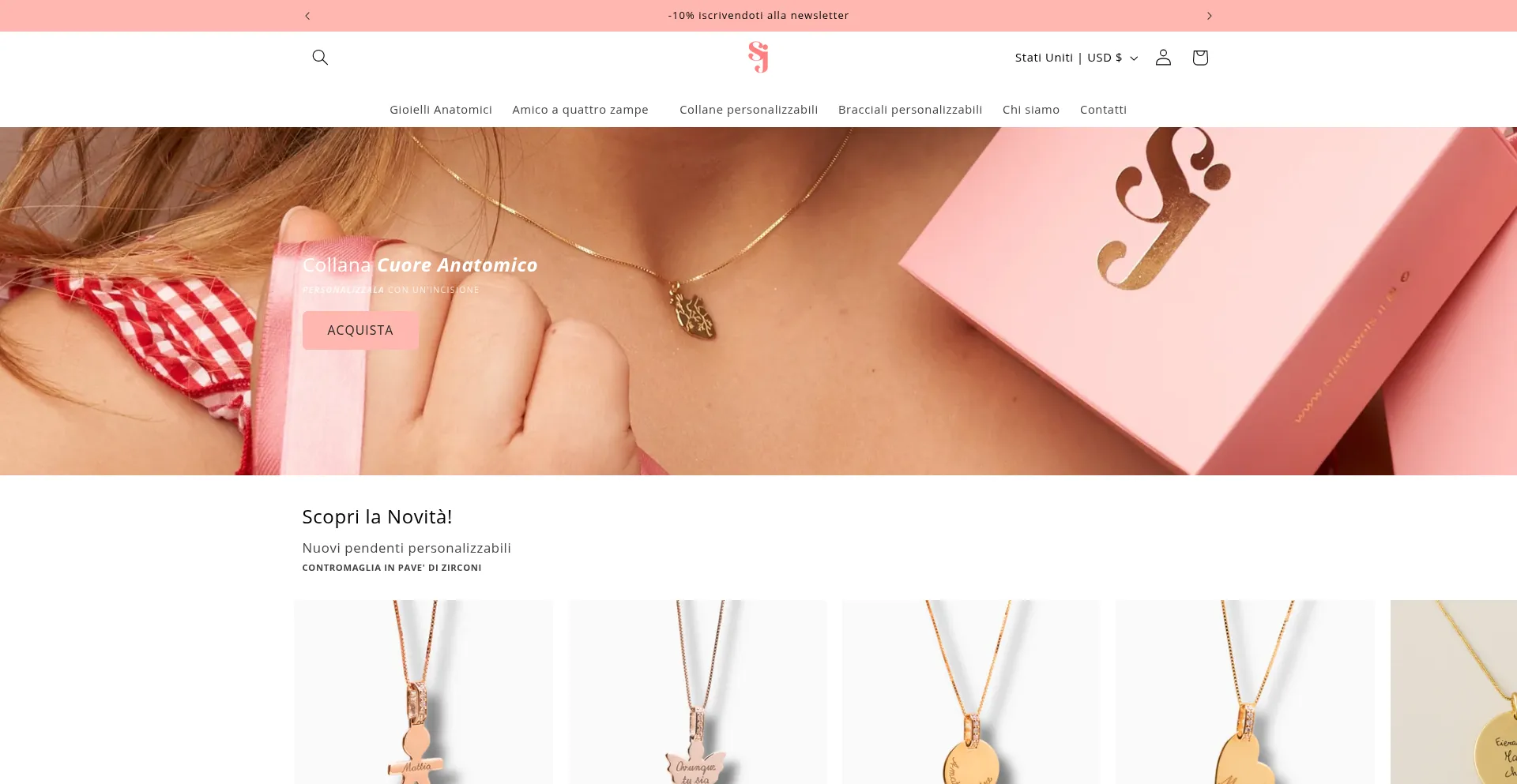 Website screenshot of Stefjewels.it