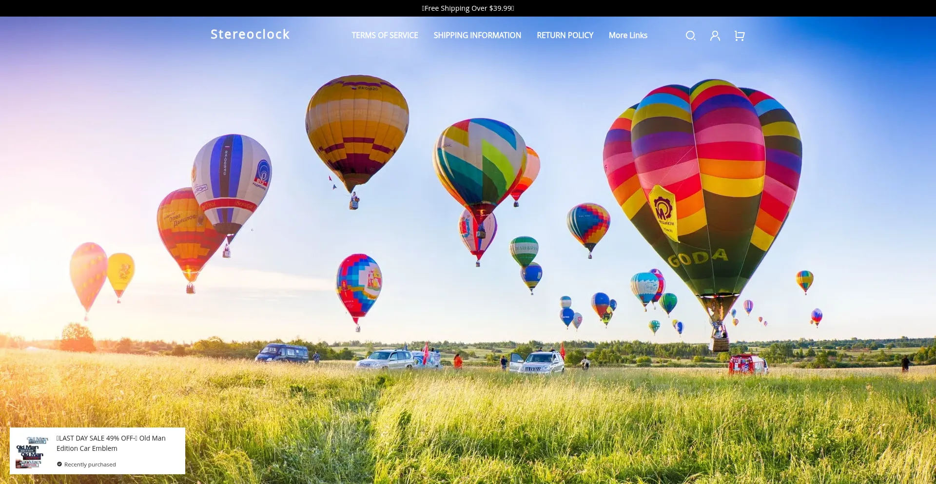 Website screenshot of Stereoclock.com