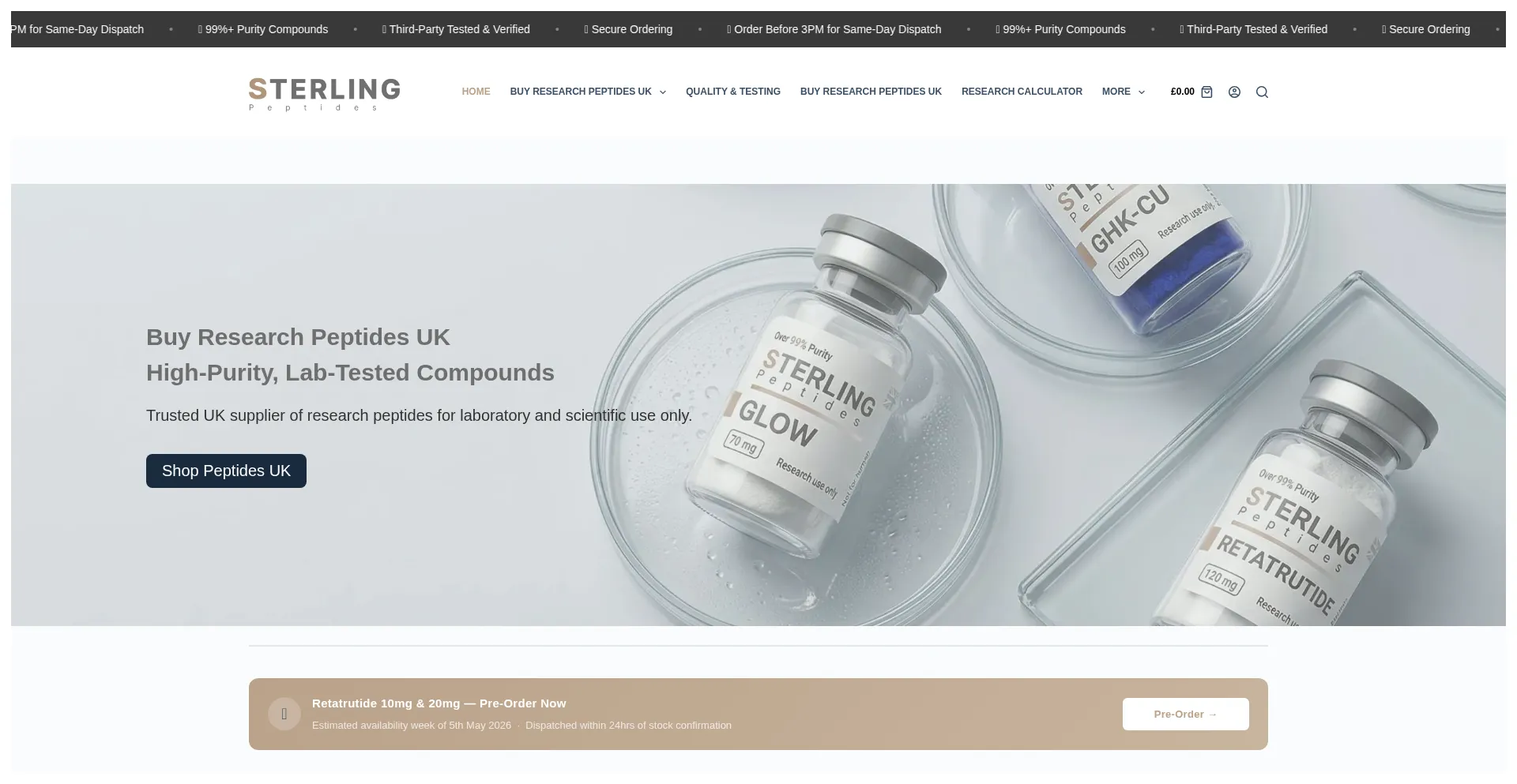 Sterlingpeptides.co.uk